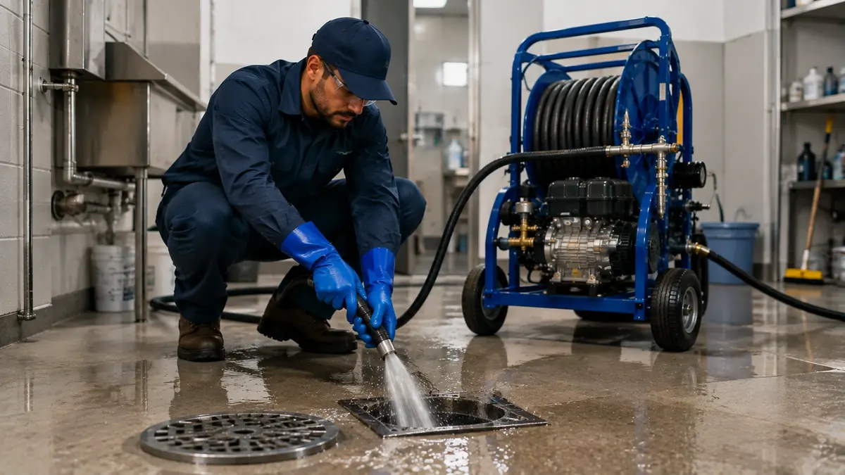 Floor Drain Hydro Jet Cleaning in Venice